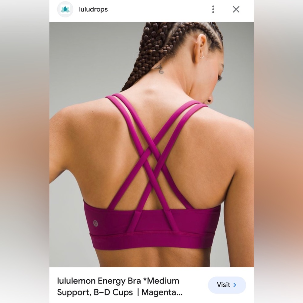Lululemon Energy Bra - Magenta